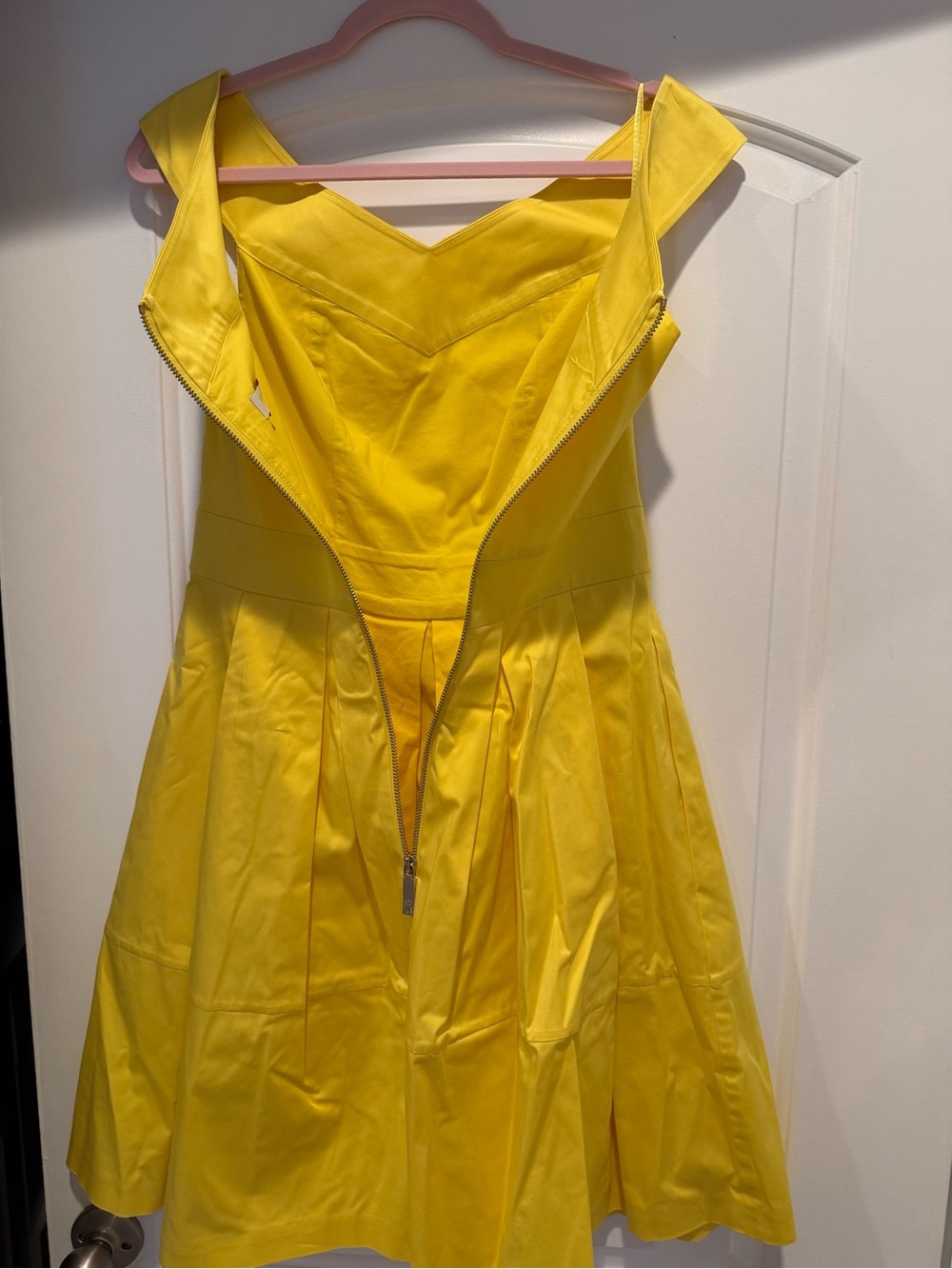 Ted Baker Strapless Yellow Fit-and-Flare Dress